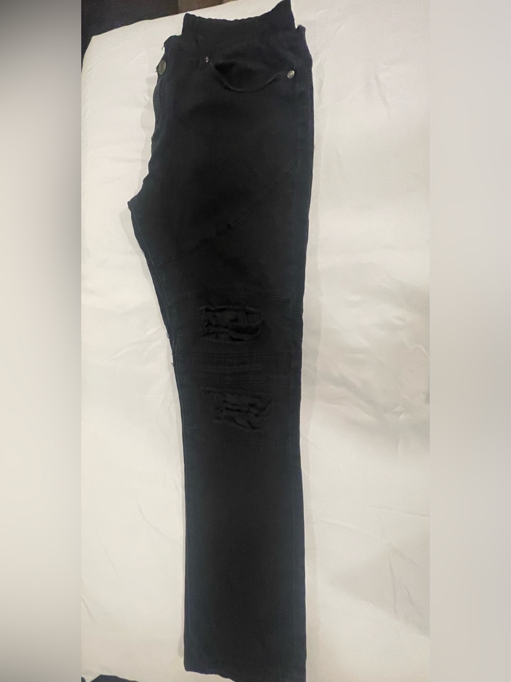 Supreme Black Skinny Distressed Jeans